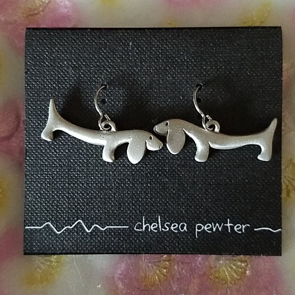 SOLD Adorable Dachshund Earrings